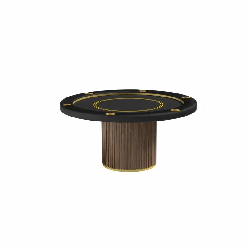 Deluxe Round Poker Table by Arts Gameroom Walnut