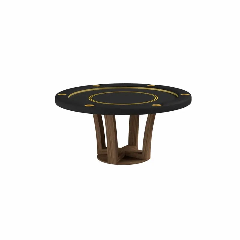Galaxy Round Poker Table  by Arts Gameroom Walnut