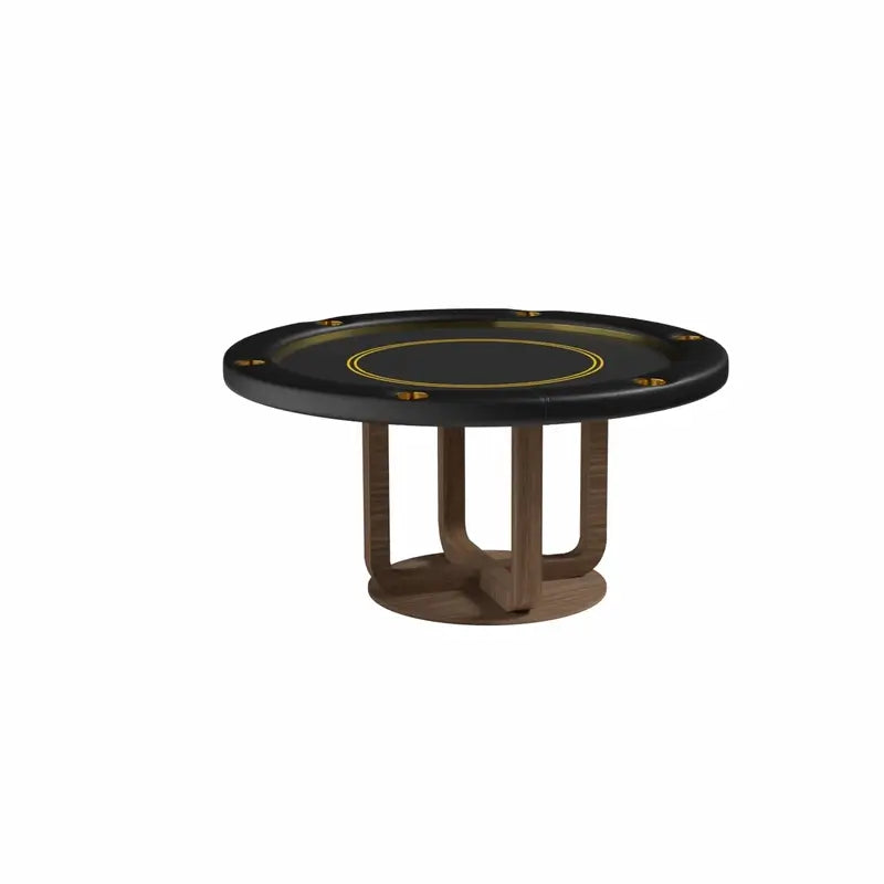 Siamun Round Poker Table by Arts Gameroom Walnut