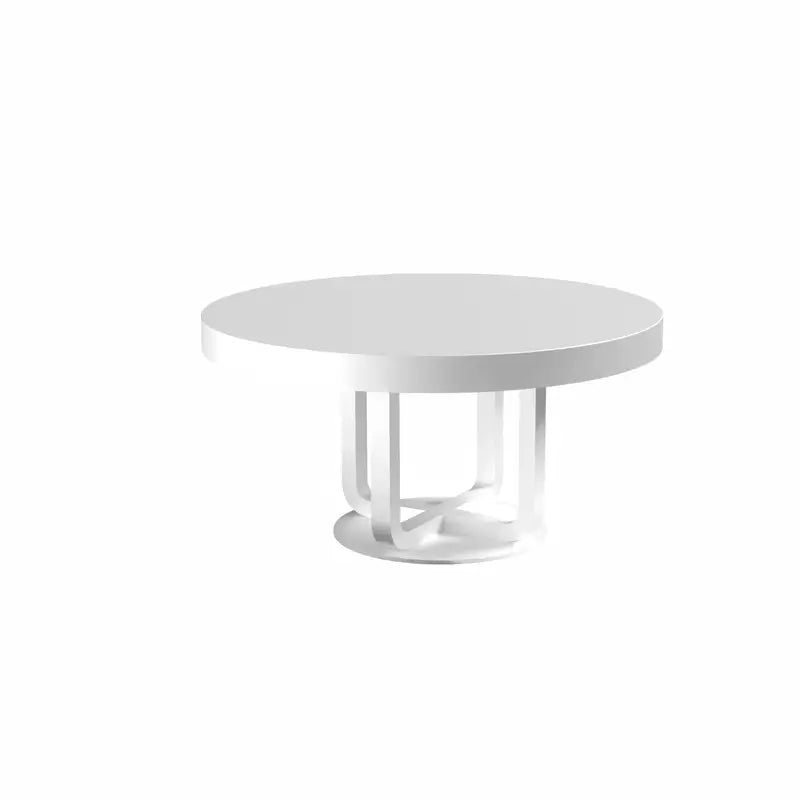 Siamun Round Poker Table by Arts Gameroom White Dining Top