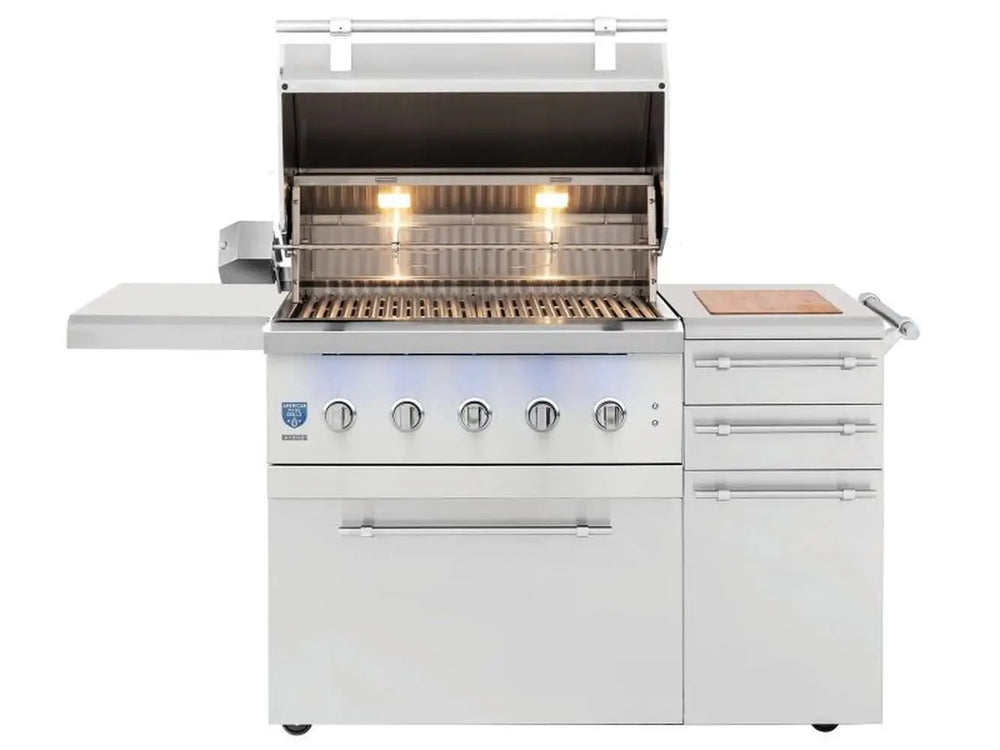 American Made Grills Encore 36" Hybrid Gas, Wood & Charcoal Grill