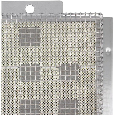 Close-up detail of the Summerset IRB-TRL ceramic infrared burner grid with metal mesh.