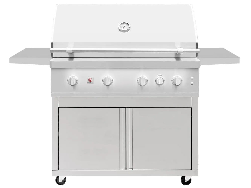 Summerset Quest 42” Gas Grill in a Cart Closed Lid Front View