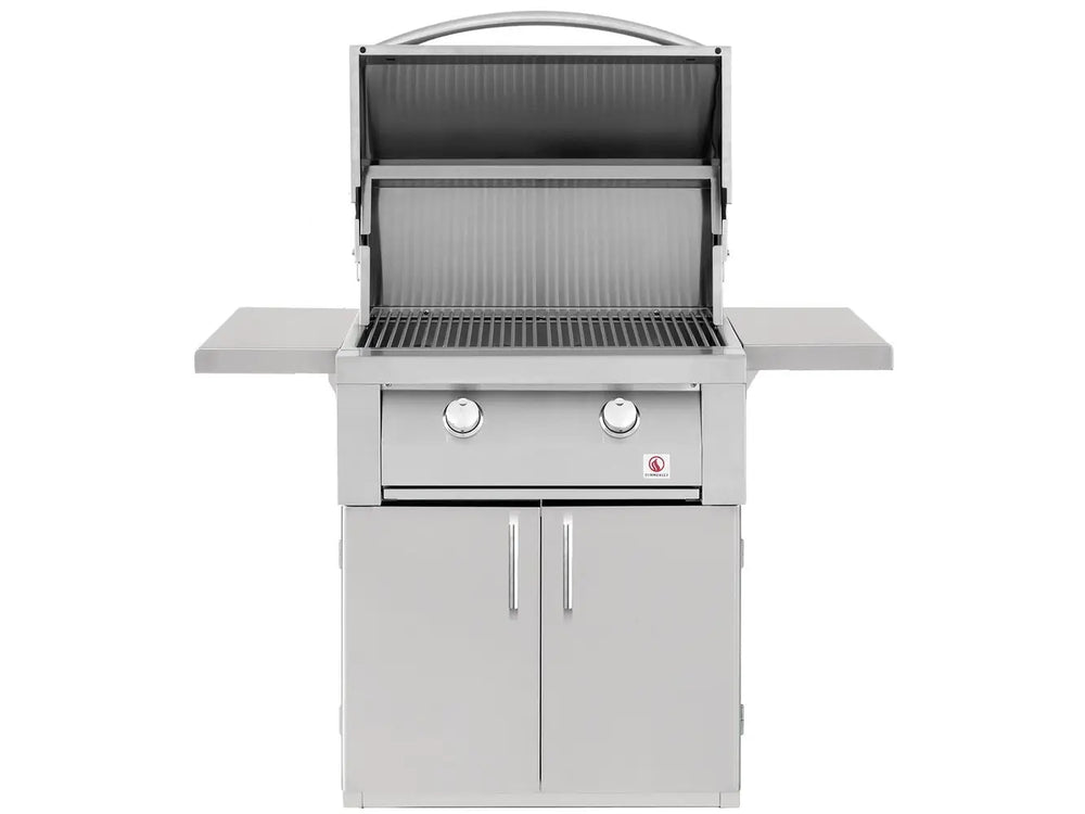 Summerset Resort 30” Grill in a Pedestal Open Lid Front View