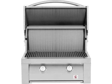 Summerset Resort 30” Grill – 2-Burner Commercial Built-In Open Lid Front VIew