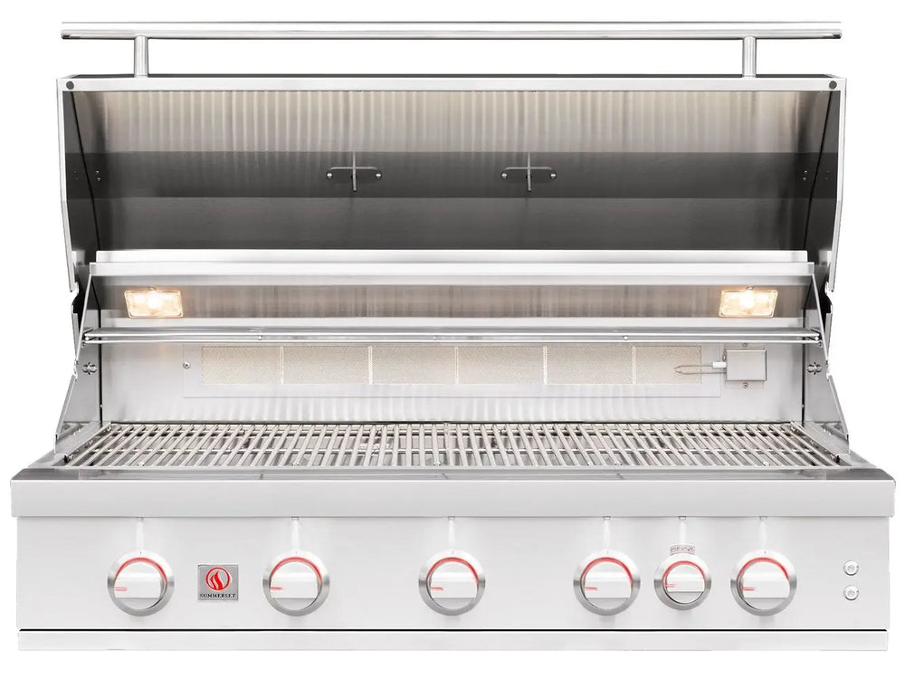 Summerset Sizzler Pro 40” Grill – 5 Burners & Infrared Open Lid Front View