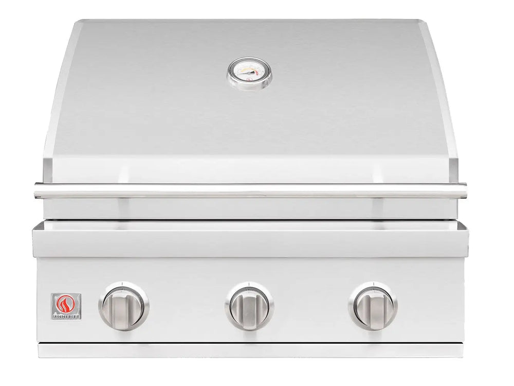 Summerset Sizzler 25" Built-In Gas Grill – 443 SS Closed Lid Front View