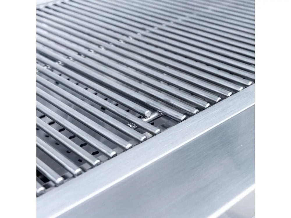 Close-up of Summerset grill heavy-duty stainless steel cooking grates
