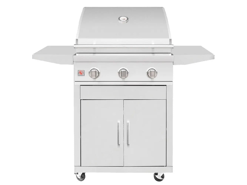 Summerset Sizzler 25" Built-In Gas Grill in a Cart Closed Lid