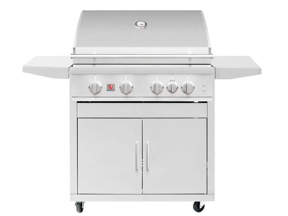 Summerset Sizzler Pro 32" Built‑In Grill with Infrared in a Cart Closed Lid