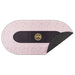 Pink Triton poker table felt mat with removable black backing and centered logo for portable casino game table use.