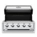 Broil King Regal S520 built-in 5-burner gas grill with lid open