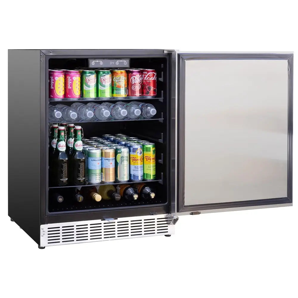 Summerset 24-inch Refrigerator digital display control panel for outdoor kitchen beverage center.