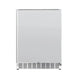 Summerset 24" Outdoor Refrigerator stainless steel construction, close-up of door hinges and trim.