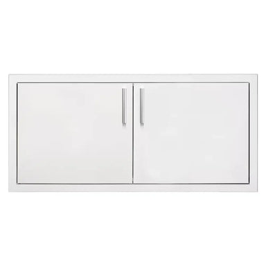 Summerset DP-36AC 36" built-in dry storage pantry with stainless steel double access doors.
