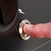 Close-up of the Sure-Lite electronic ignition button on a Broil King Baron 420 Shadow Built-In grill.