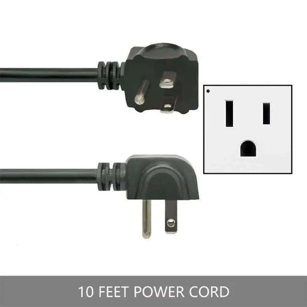 10-foot heavy-duty power cord with a space-saving right-angle plug for the KingsBottle KBU165W2 wine cooler.
