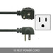 10-foot heavy-duty power cord with a space-saving right-angle plug for the KingsBottle KBU165W2 wine cooler.