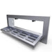 Angled view of Sunstone BA-SWVENT flush vent panel with drop-down vent door open, 304 stainless steel.
