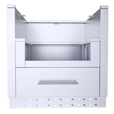 Sunstone SAC33PBDC 33" power burner base cabinet, stainless steel with single storage drawer and vented toe-kick for outdoor kitchen islands.