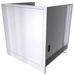 Rear/side view of Sunstone SAC33PBDC 33-inch stainless power burner base cabinet with access cutouts for built-in outdoor kitchens.
