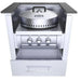 Sunstone SAC33PBDC 33" power burner base cabinet with built-in burner and control knobs, stainless outdoor kitchen cooking station.