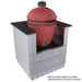 Sunstone SAC30KBDC 30" kamado base cabinet with center panels removed to fit larger kamado grill, showing expanded front clearance.