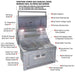 Sunstone SUNCHZ30 hybrid gas charcoal grill feature diagram with IR burner and 304 stainless steel construction