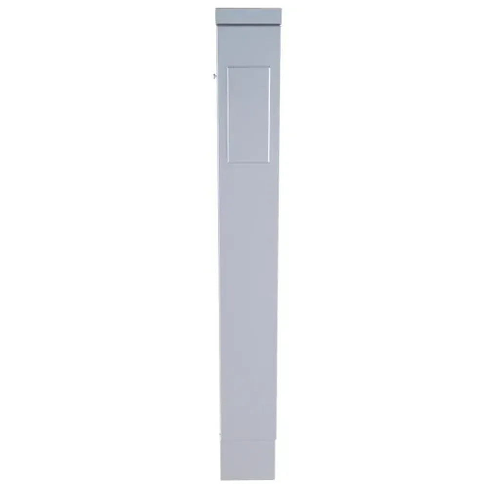 Side profile of Sunstone 4-inch partition panel (SCC4SPEL/SCC4SPER), narrow stainless divider for modular outdoor kitchen cabinets.