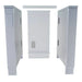 Sunstone SCC4SPEL/SCC4SPER combo 4" partition panels exploded view showing left and right partitions and center support panel for outdoor kitchen island.