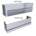 Sunstone SCC30KB-SPRAIL heavy-duty stainless speed rail shelf shown front and back, wall-mount pocket shelf for outdoor kitchens.