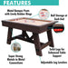 Key features of the Freetime Fun Baddah Bing Bumper Pool table: Metal Bumper Posts, Ball Storage, Solid Legs, Adjustable Leg Levelers, and Super Strong Metal-to-Metal Connections.