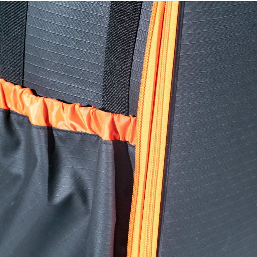 Close-Up of Blackstone Griddle Backpack’s Elastic Side Pocket and Durable Ripstop Fabric for Outdoor Cooking Accessories