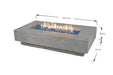 Elementi Plus Riviera OFG415LG fire table dimensions showing 152.4 cm length, 81 cm width, and 35 cm height.