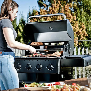 Broil King Crown 410 Shadow 4 burner gas grill cooking outdoors