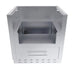 Top view of Sunstone SAC33PBDC 33-inch power burner base cabinet showing burner cutout opening and stainless construction.