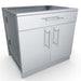 Sunstone SBC36CDD 36-inch outdoor kitchen double door base cabinet in 304 stainless steel with top drawer.
