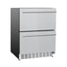 Summerset RFR-24DR2-A 24" Outdoor Refrigerator, top drawer open showing large storage area.