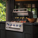 Broil King Regal S520 built-in 5-burner gas grill in outdoor kitchen