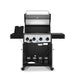 Broil King Crown S 440 grill with side burner, lid open