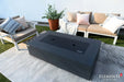 Elementi Plus Cape Town fire table used as a patio coffee table with burner lid.