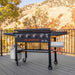 Blackstone 36-inch patio griddle set up on outdoor deck with propane tank and fall mountain backdrop – premium outdoor grilling station