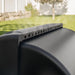 Close-up of Blackstone Pellet Grill hood vent showing built-in steam release and ventilation holes
