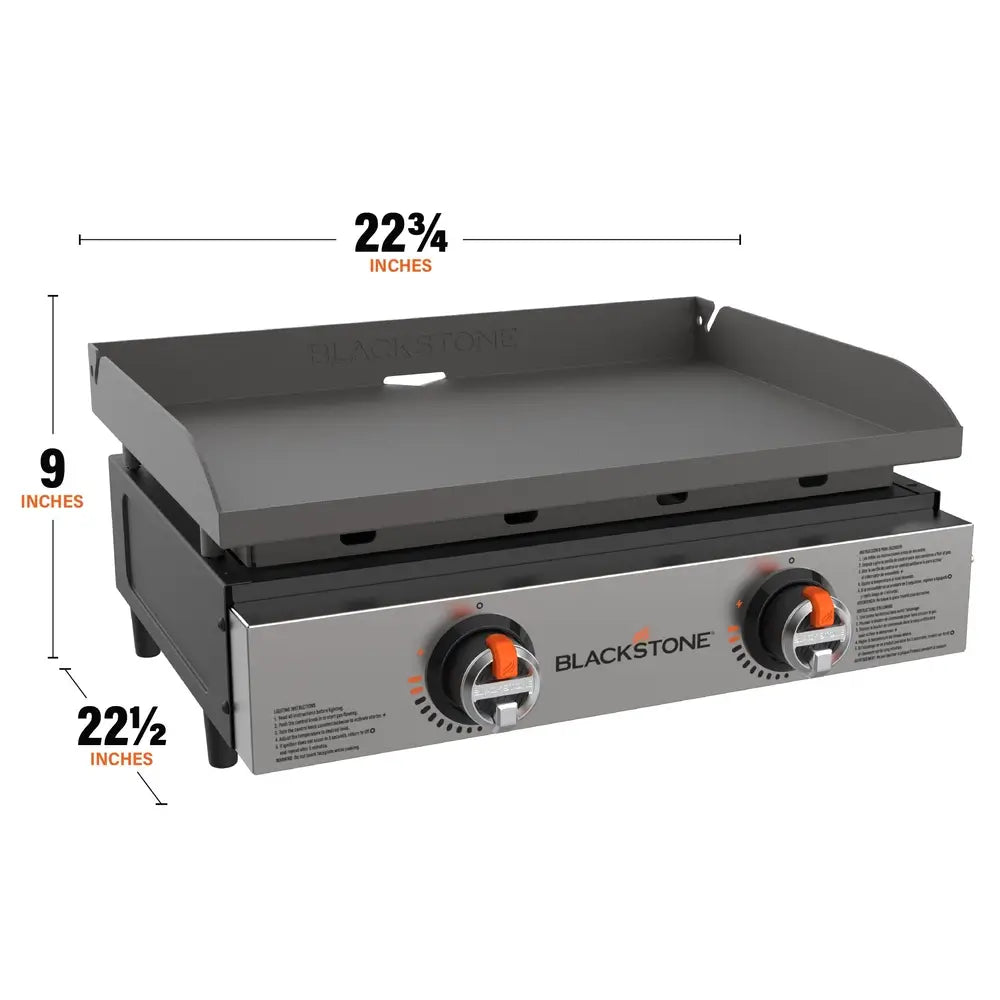 Blackstone 22-Inch Portable Stainless Steel Griddle Dimensions – 22.75” x 22.5” x 9”