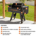 Labeled feature breakdown of the Blackstone 2258 Smoker Airfryer Combo for buyers