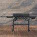 Blackstone 36-inch stainless steel omnivore griddle with cabinet and 5 burners – premium outdoor propane flat top grill for backyard cooking.