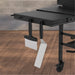 Side shelf of Blackstone 36” griddle with hanging spatula and scraper for flat top grill convenience.
