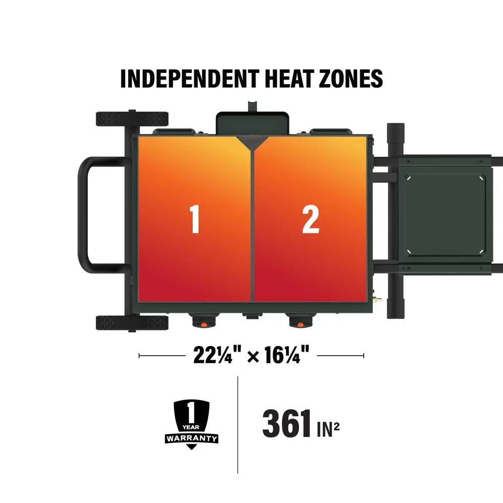 Blackstone 22" Portable Griddle with Flexfold® Legs Independent Heat Zones