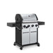 Broil King Crown S 440 grill with side burner, front angle