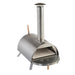 WPPO Lil Luigi portable wood-fired oven with stainless steel dome, chimney, folding legs, and front pizza door.